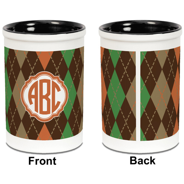 Brown Argyle Pencil Holder - Black - approval