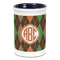 Brown Argyle Ceramic Pencil Holders - Blue