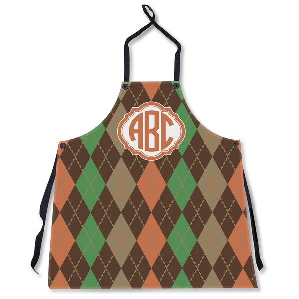 Brown Argyle Personalized Apron