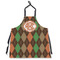 Brown Argyle Apron Without Pockets w/ Monogram
