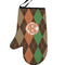 Brown Argyle Left Oven Mitt (Personalized)