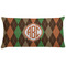 Brown Argyle Personalized Pillow Case