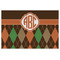 Brown Argyle Personalized Placemat (Back)