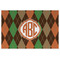 Brown Argyle Personalized Placemat (Front)