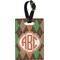 Brown Argyle Personalized Rectangular Luggage Tag