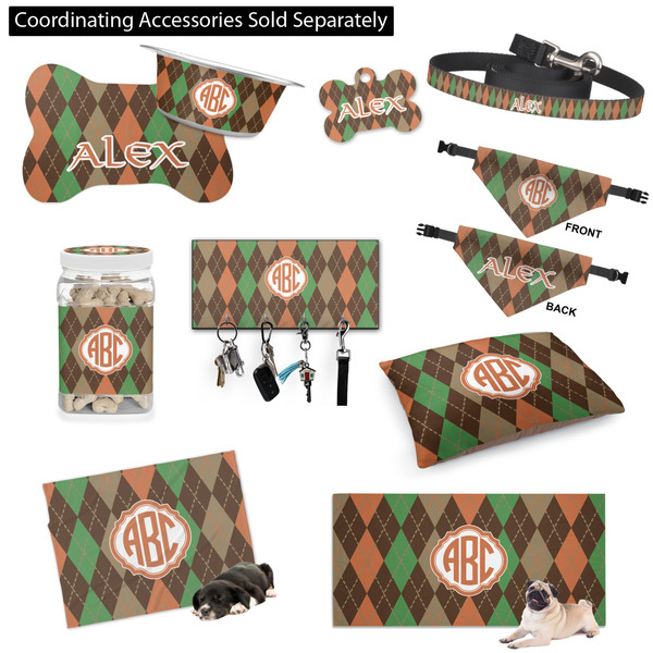 Brown Argyle Customized Pet Accessories