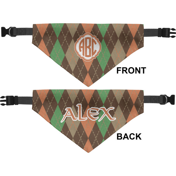 Brown Argyle Pet Bandana Approval