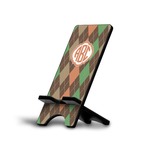 Brown Argyle Cell Phone Stand (Personalized)