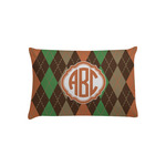 Brown Argyle Pillow Case - Toddler w/ Monogram