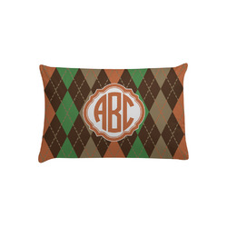 Brown Argyle Pillow Case - Toddler w/ Monogram