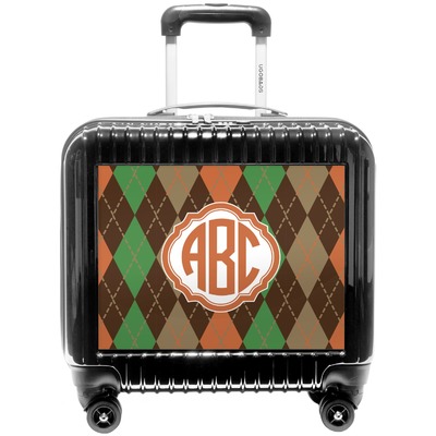 Brown Argyle Pilot / Flight Suitcase (Personalized)