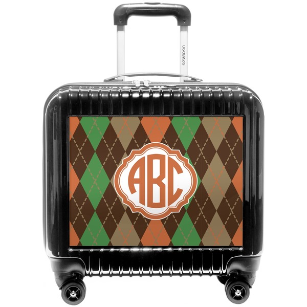 Custom Brown Argyle Pilot / Flight Suitcase (Personalized)