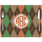 Brown Argyle Placemat with Props