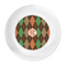 Brown Argyle Plastic Party Dinner Plates - Approval