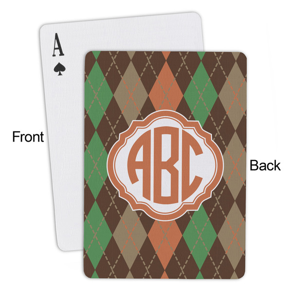 Brown Argyle Playing Cards - Approval