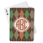 Brown Argyle Playing Cards (Personalized)