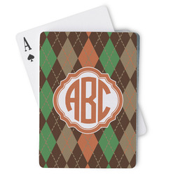 Brown Argyle Playing Cards (Personalized)