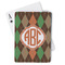 Brown Argyle Playing Cards - Front View