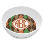 Brown Argyle Melamine Bowl - 8 oz (Personalized)