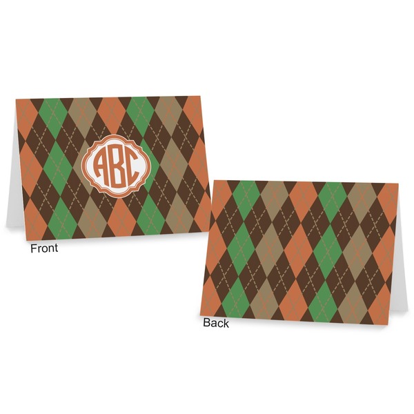 Brown Argyle Postcard - Front and Back