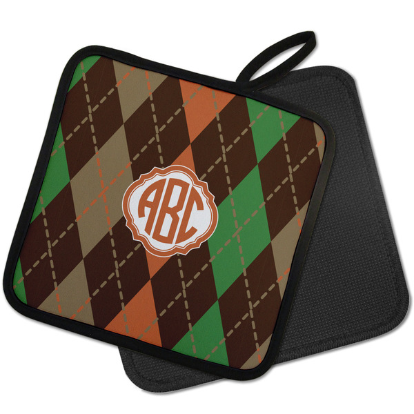 Brown Argyle Pot Holders - PARENT MAIN