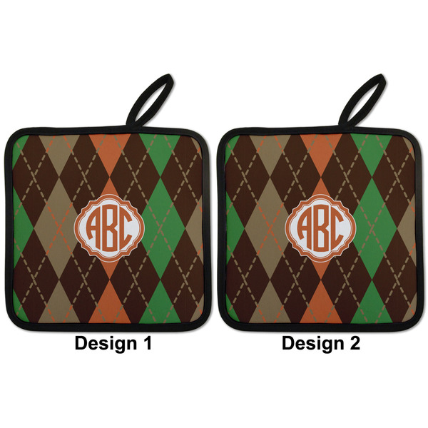 Brown Argyle Pot Holders - Set of 2 APPROVAL