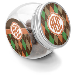 Brown Argyle Puppy Treat Jar (Personalized)