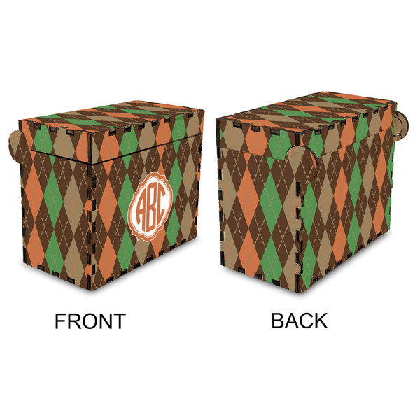 Brown Argyle Recipe Box - Full Color - Approval