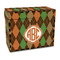 Brown Argyle Recipe Box - Full Color - Front/Main