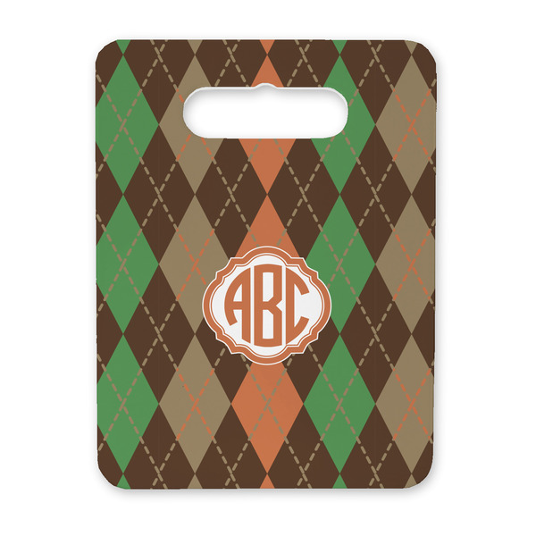 Custom Brown Argyle Rectangular Trivet with Handle (Personalized)