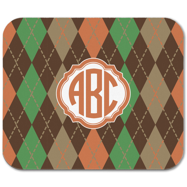 Brown Argyle Rectangular Mouse Pad - APPROVAL