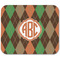 Brown Argyle Rectangular Mouse Pad - APPROVAL