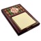 Brown Argyle Red Mahogany Sticky Note Holder - Angle