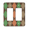 Brown Argyle Rocker Light Switch Covers - Double - MAIN
