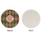 Brown Argyle Round Linen Placemats - APPROVAL (single sided)