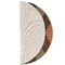 Brown Argyle Round Linen Placemats - HALF FOLDED (single sided)