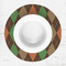 Brown Argyle Round Linen Placemats - LIFESTYLE (single)