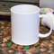Brown Argyle Round Paper Coaster - With Mug