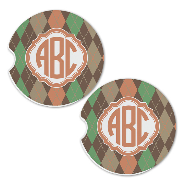 Brown Argyle Sandstone Car Coasters - Set of 2