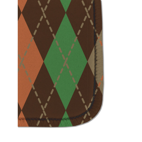 Brown Argyle Sanitizer Holder Keychain - Detail