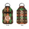 Brown Argyle Sanitizer Holder Keychain - Small APPROVAL (Flat)