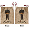 Brown Argyle Santa Sack - Front & Back (Personalized)