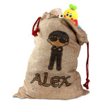 Brown Argyle Santa Sack (Personalized)