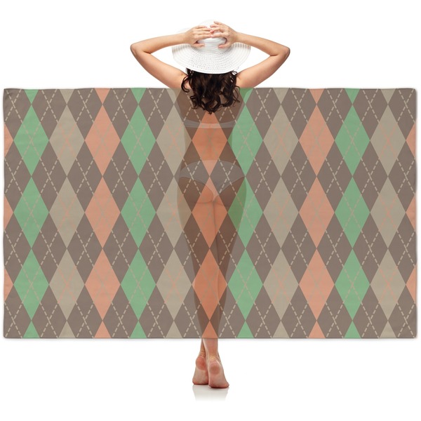 Custom Brown Argyle Sheer Sarong