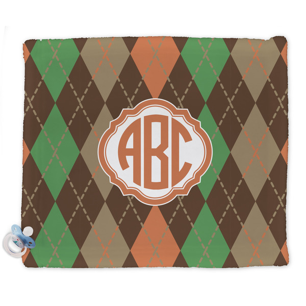 Custom Brown Argyle Security Blanket (Personalized)
