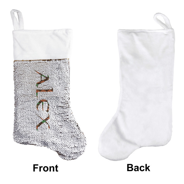 Brown Argyle Sequin Stocking - Approval