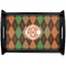 Brown Argyle Serving Tray Black Small - Main