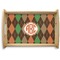 Brown Argyle Serving Tray Wood Small - Main