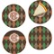 Brown Argyle Set of Appetizer / Dessert Plates