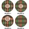 Brown Argyle Set of Lunch / Dinner Plates (Approval)